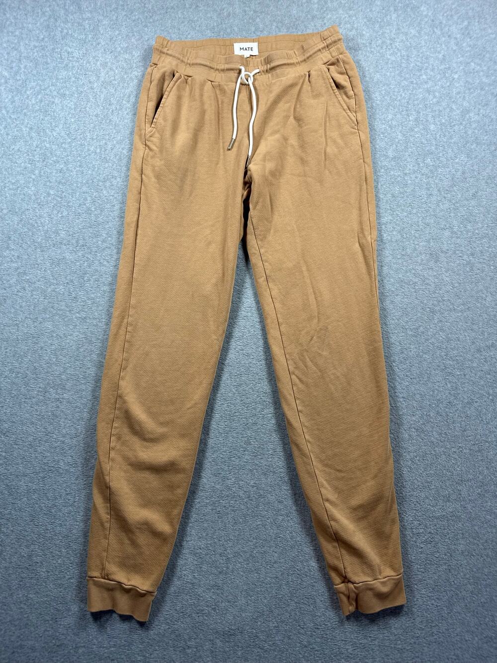 MATE the Label Organic Fleece Jogger Pant Women's Small Tan/Brown High-Rise